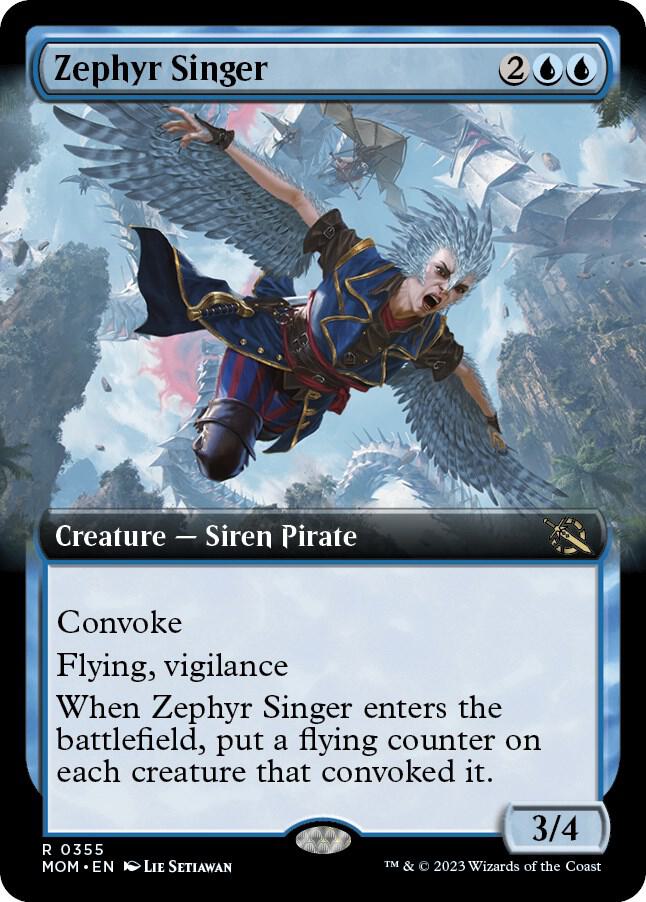 Zephyr Singer (Extended Art) 355 card from March of the Machine