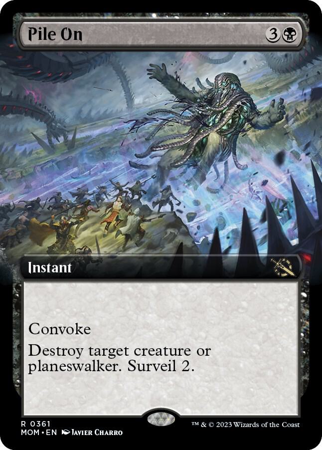Pile On (Extended Art) 361 card from March of the Machine