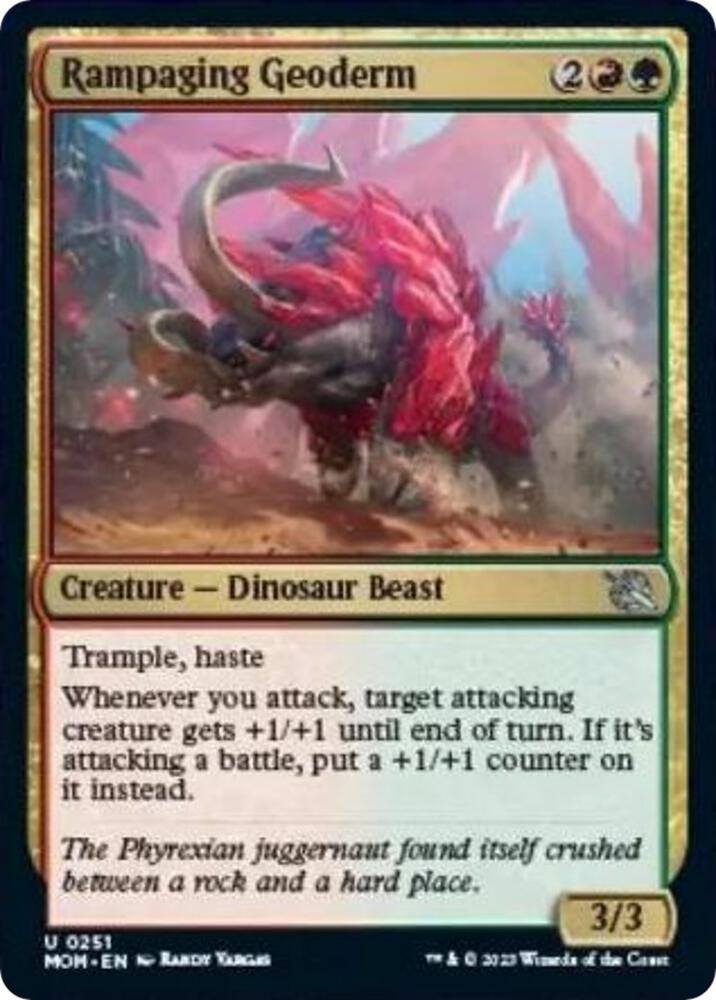 Rampaging Geoderm 251 card from March of the Machine