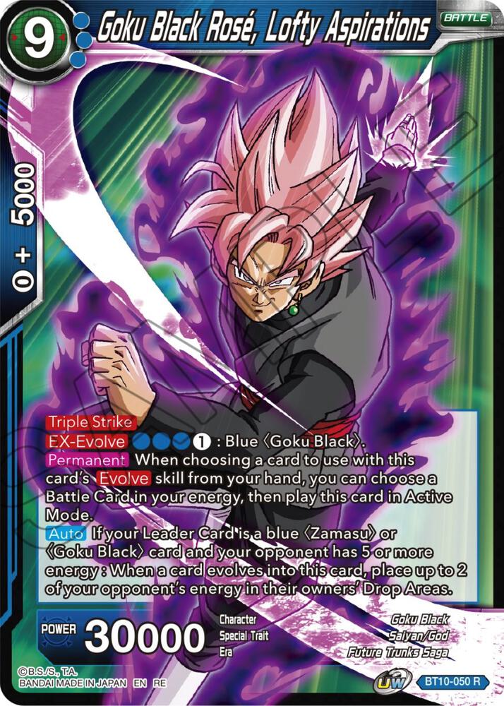 Goku Black Rose, Lofty Aspirations (Reprint) BT10-050 card from Expansion Deck Box Set 22: Ultimate Deck 2023