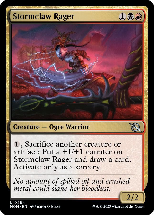 Stormclaw Rager 254 card from March of the Machine