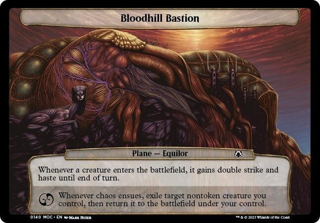 Bloodhill Bastion 140 card from Planechase: March of the Machine