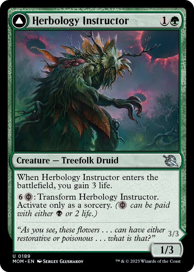 Herbology Instructor 189 card from March of the Machine