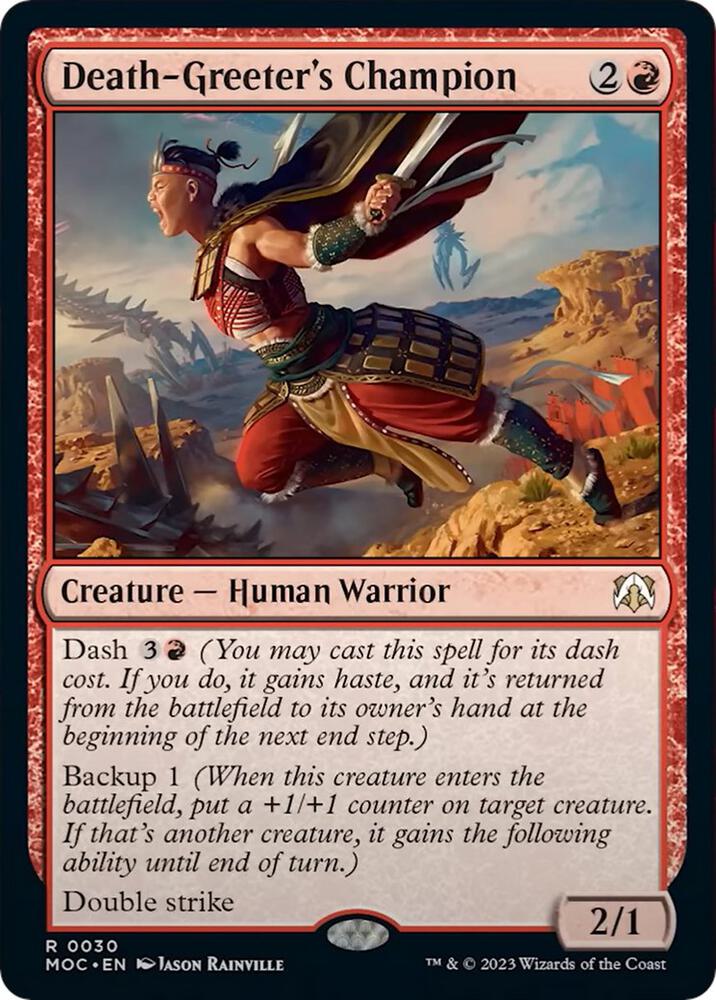 Death-Greeter's Champion 30 card from Commander: March of the Machine