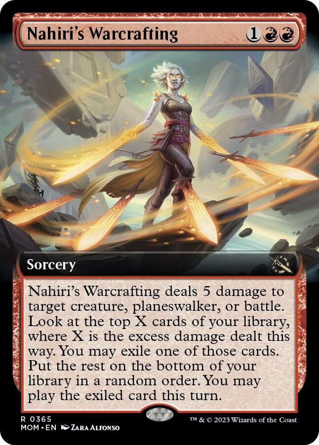 Nahiri's Warcrafting (Extended Art) 365 card from March of the Machine