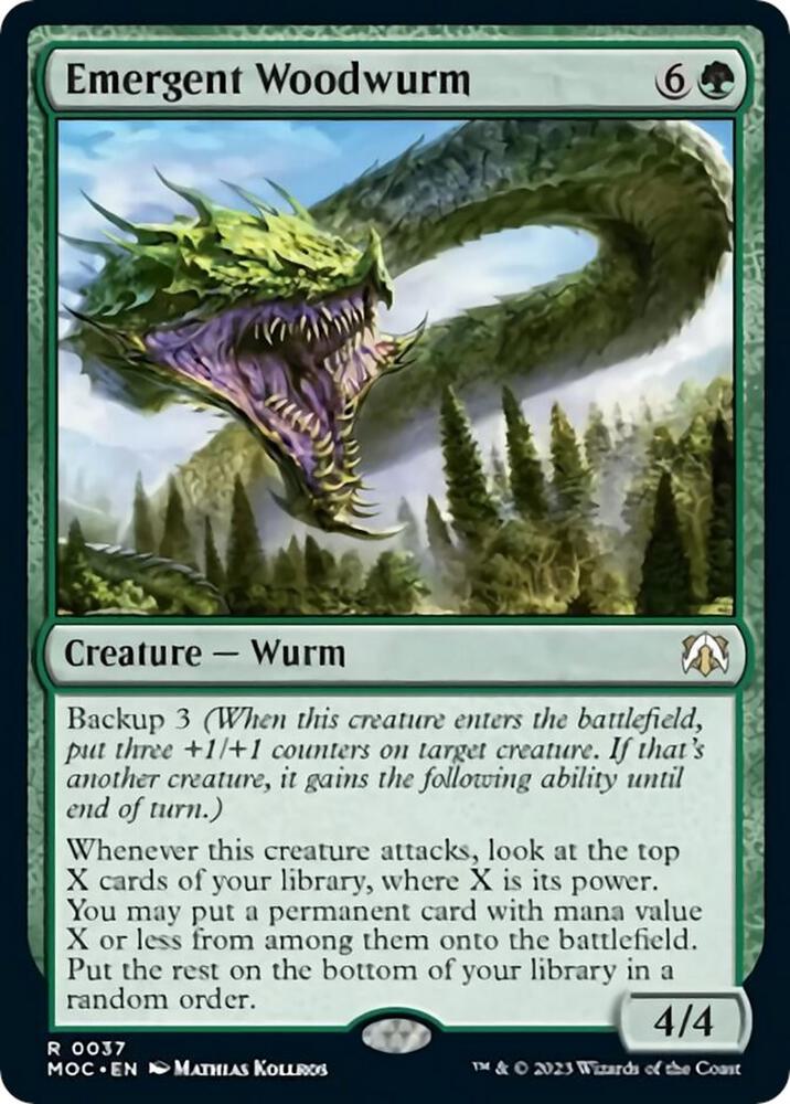 Emergent Woodwurm 37 card from Commander: March of the Machine