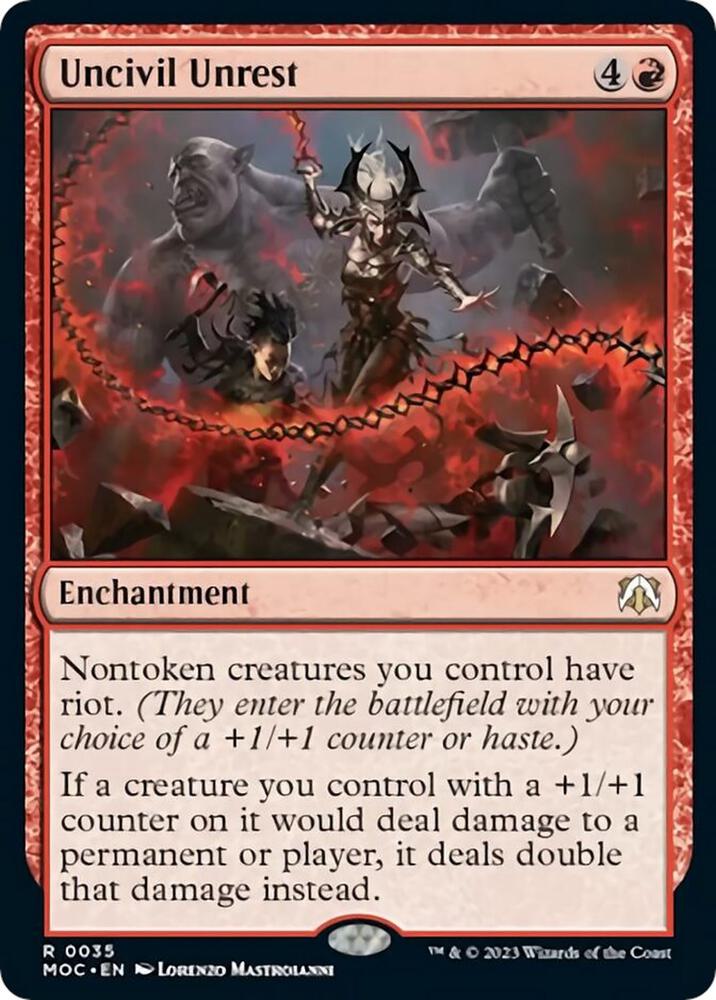 Uncivil Unrest 35 card from Commander: March of the Machine