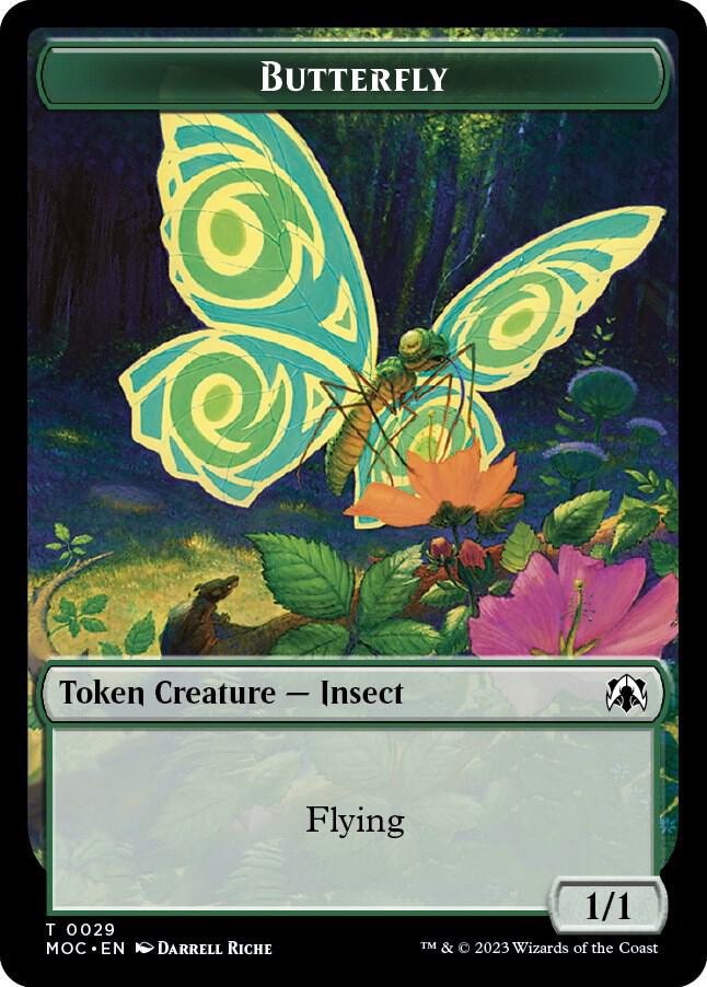 Butterfly // City's Blessing Double-sided Token 29 // 45 card from Commander: March of the Machine