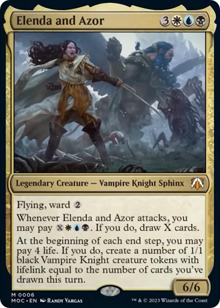 Elenda and Azor 6 card from Commander: March of the Machine