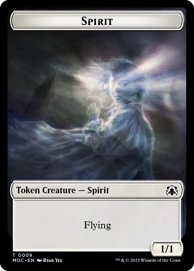Spirit (0009) // Treasure Double-sided Token 9 // 20 card from Commander: March of the Machine