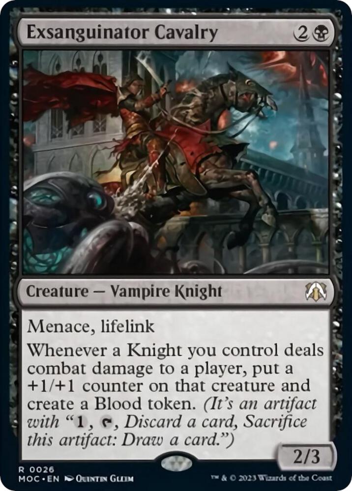 Exsanguinator Cavalry 26 card from Commander: March of the Machine