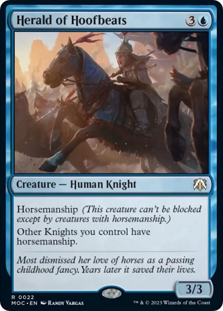 Herald of Hoofbeats 22 card from Commander: March of the Machine