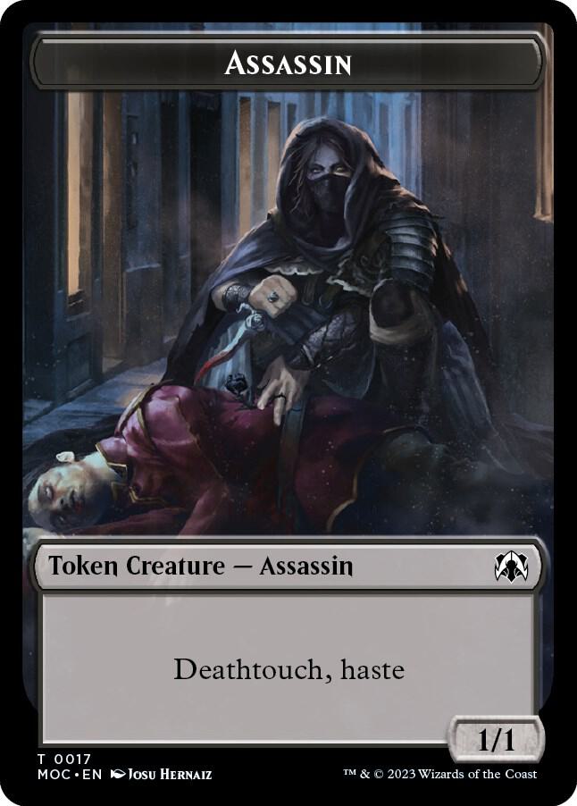 Assassin // Knight Double-sided Token 17 // 10 card from Commander: March of the Machine