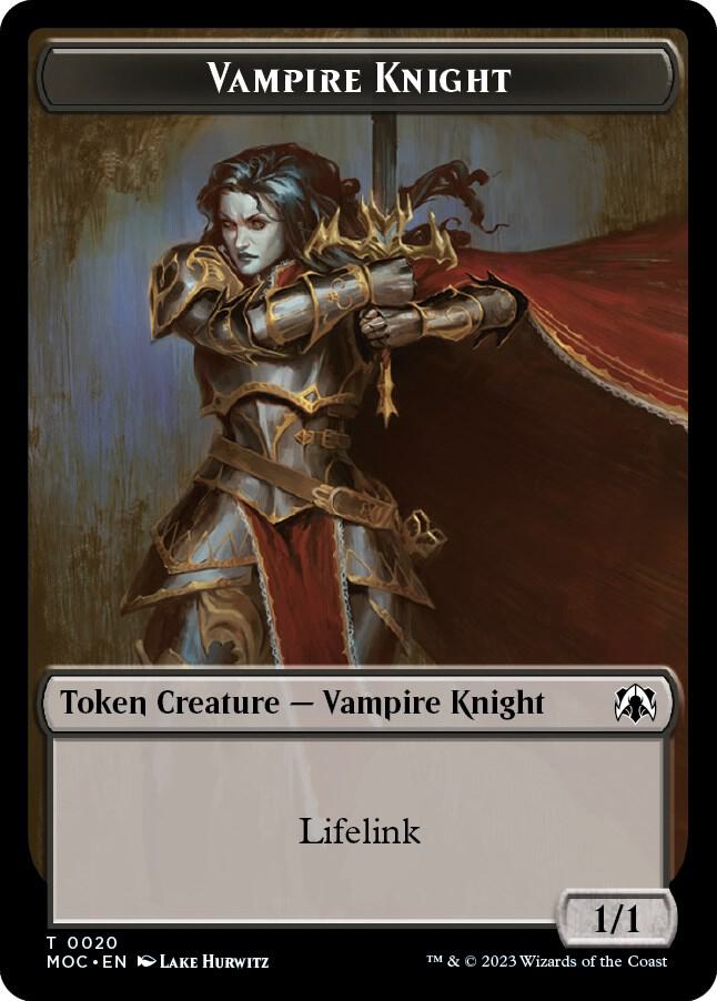 Vampire Knight // Soldier Double-sided Token 20 // 8 card from Commander: March of the Machine