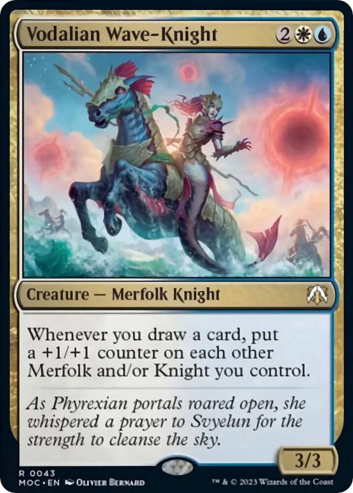Vodalian Wave-Knight 43 card from Commander: March of the Machine