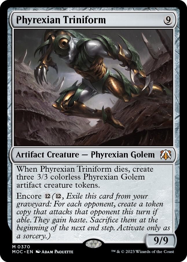Phyrexian Triniform 370 card from Commander: March of the Machine