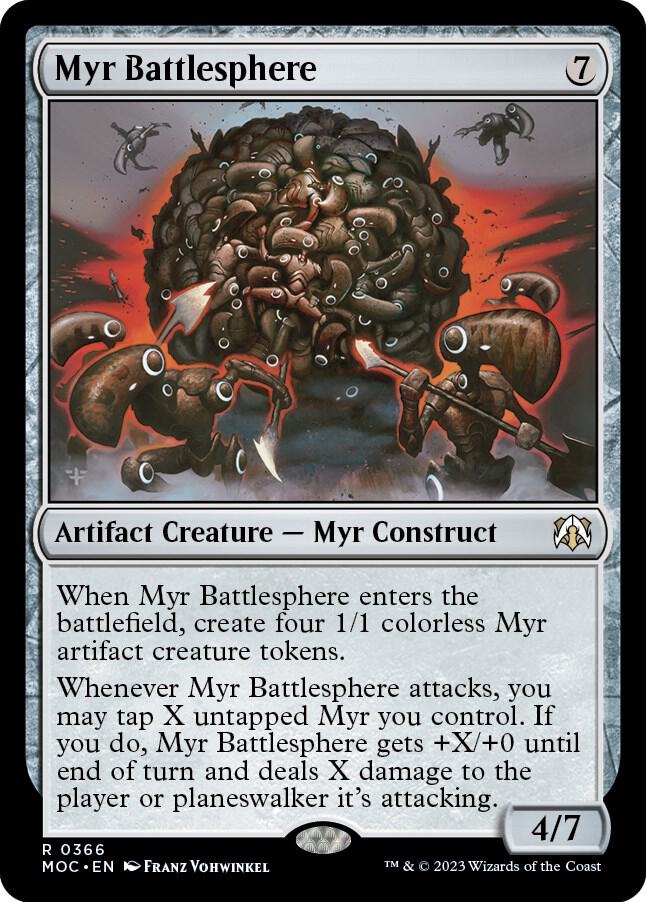 Myr Battlesphere 366 card from Commander: March of the Machine