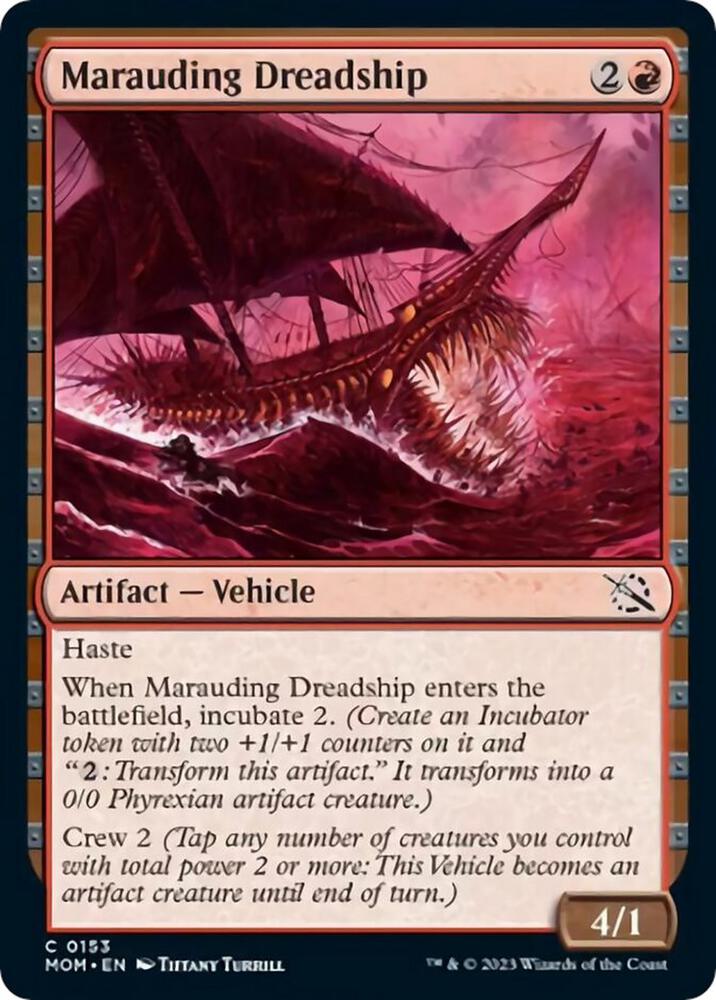 Marauding Dreadship 153 card from March of the Machine
