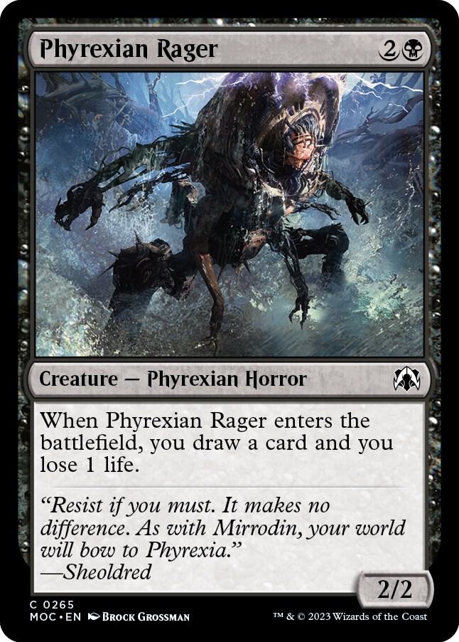 Phyrexian Rager 265 card from Commander: March of the Machine