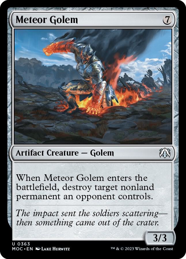 Meteor Golem 363 card from Commander: March of the Machine