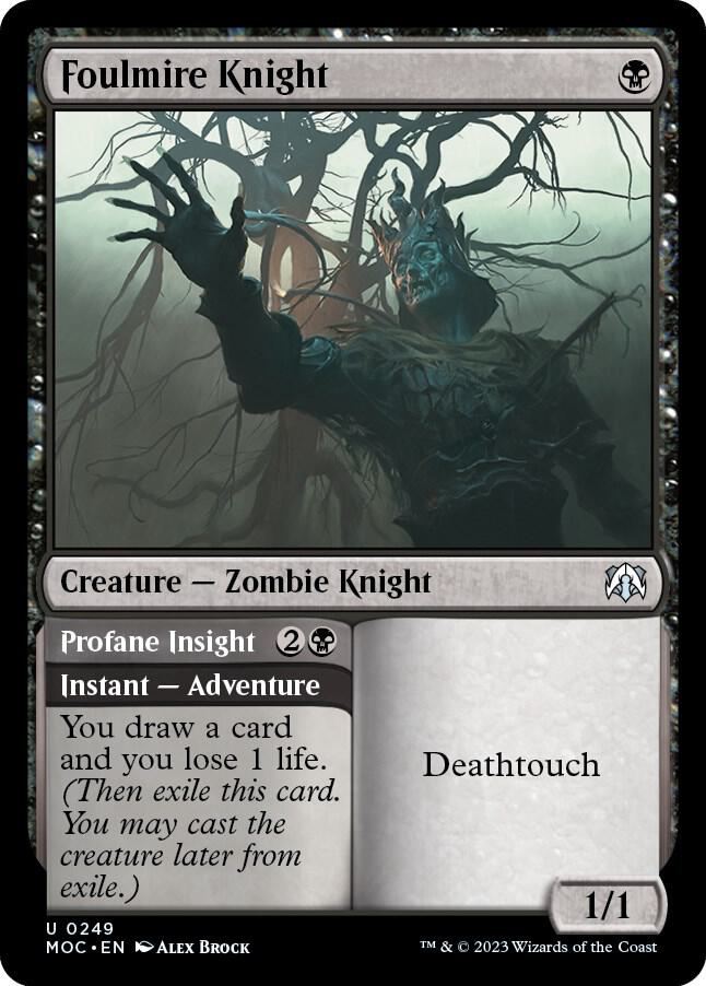 Foulmire Knight 249 card from Commander: March of the Machine