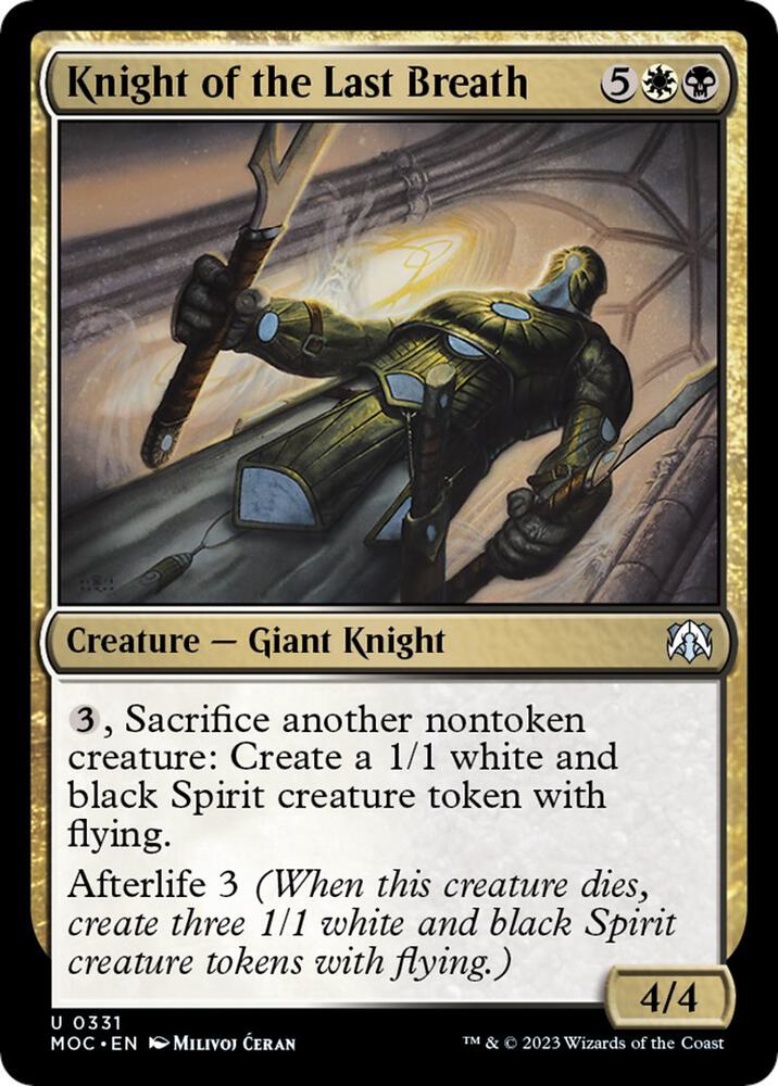 Knight of the Last Breath 331 card from Commander: March of the Machine