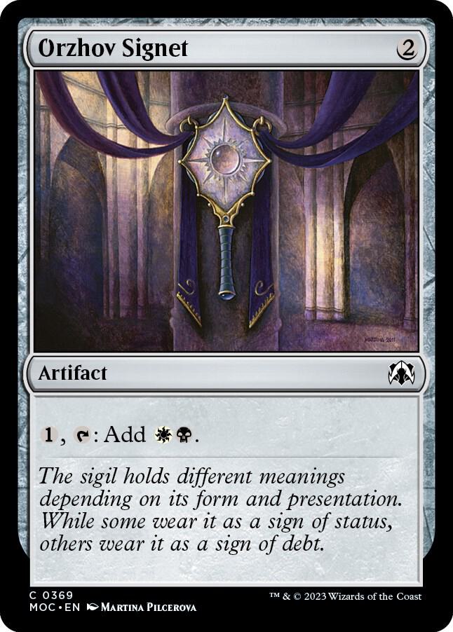 Orzhov Signet 369 card from Commander: March of the Machine