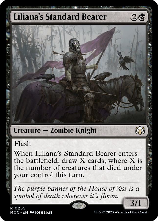 Liliana's Standard Bearer 255 card from Commander: March of the Machine