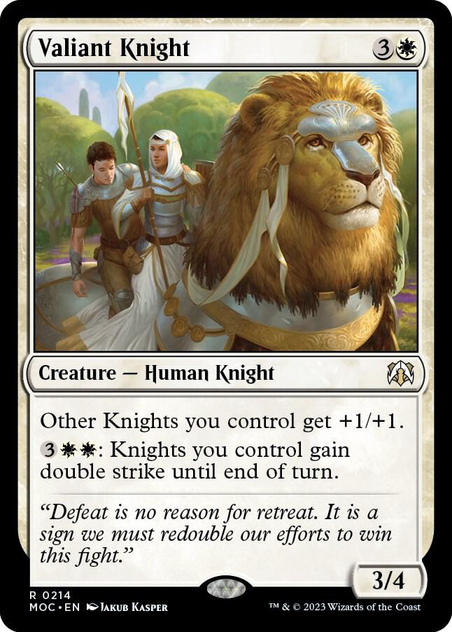 Valiant Knight 214 card from Commander: March of the Machine