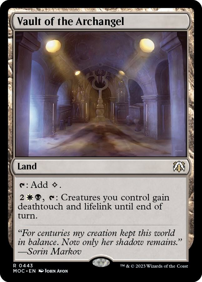 Vault of the Archangel 443 card from Commander: March of the Machine