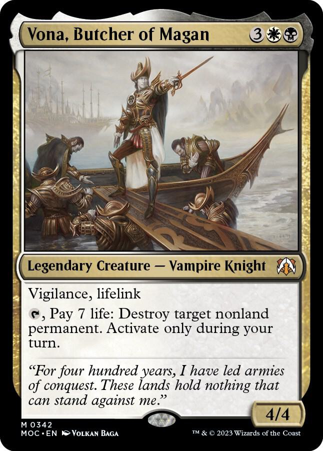 Vona, Butcher of Magan 342 card from Commander: March of the Machine