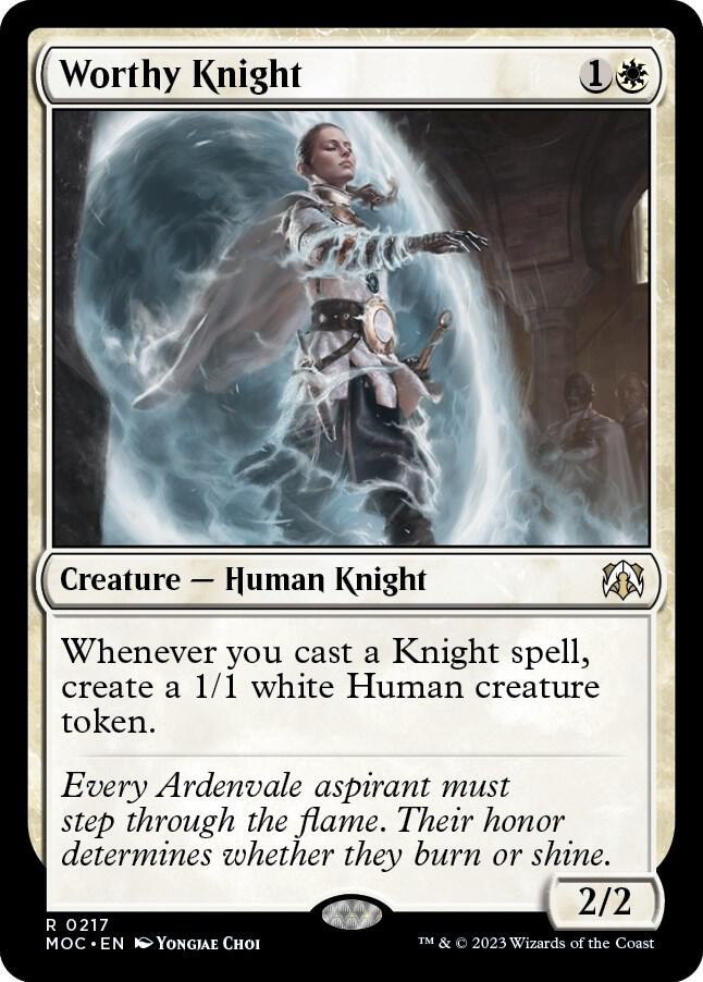 Worthy Knight 217 card from Commander: March of the Machine