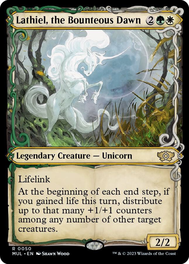 Lathiel, the Bounteous Dawn 50 card from March of the Machine: Multiverse Legends