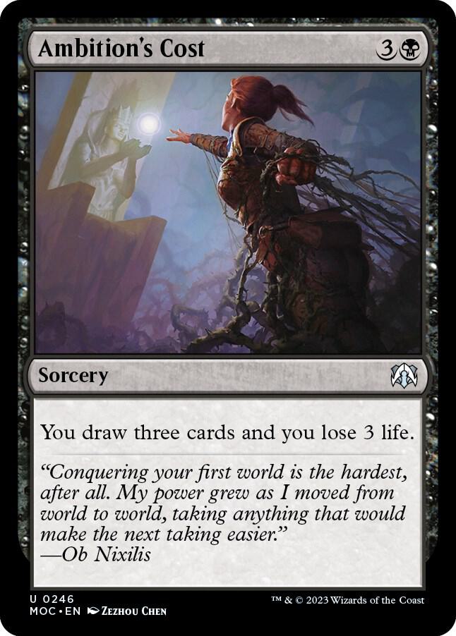 Ambition's Cost 246 card from Commander: March of the Machine