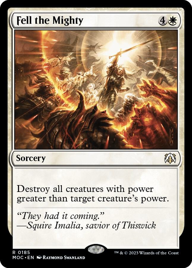 Fell the Mighty 185 card from Commander: March of the Machine