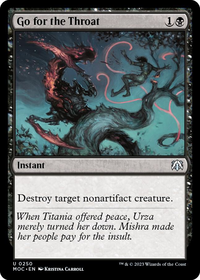 Go for the Throat 250 card from Commander: March of the Machine