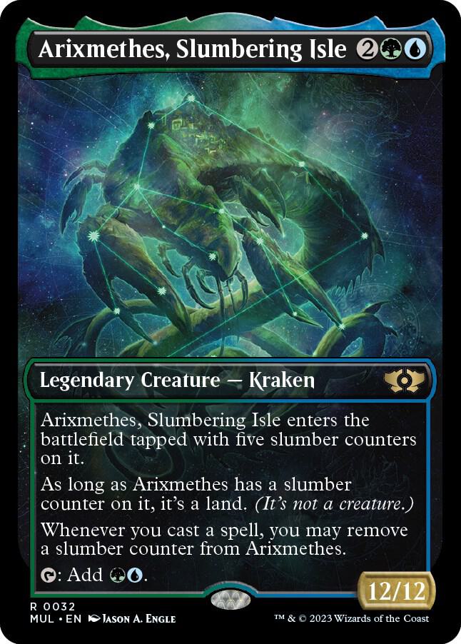 Arixmethes, Slumbering Isle 32 card from March of the Machine: Multiverse Legends