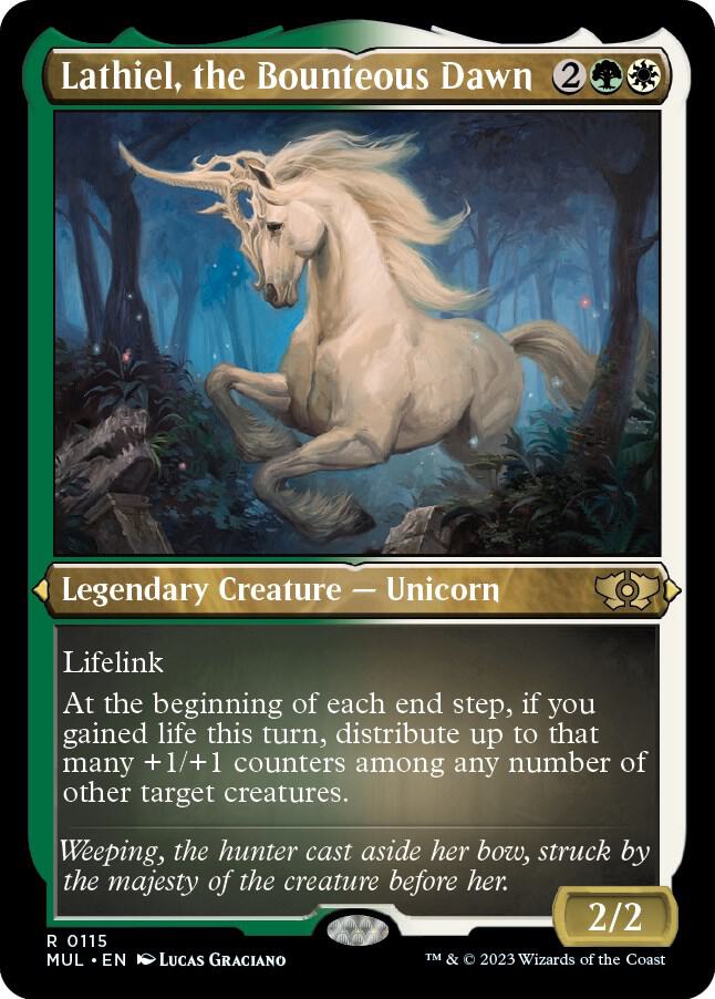 Lathiel, the Bounteous Dawn (Foil Etched) 115 card from March of the Machine: Multiverse Legends