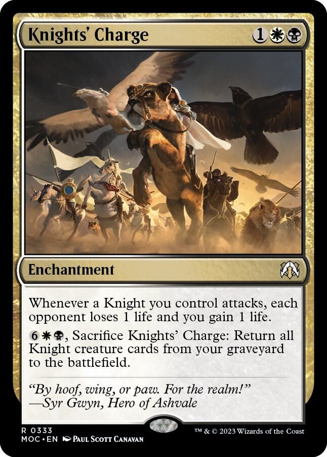 Knights' Charge 333 card from Commander: March of the Machine