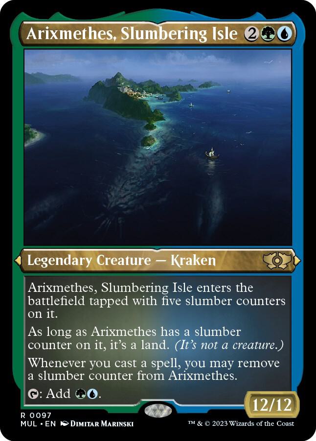 Arixmethes, Slumbering Isle (Foil Etched) 97 card from March of the Machine: Multiverse Legends