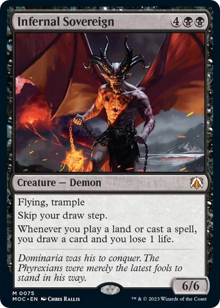 Infernal Sovereign 75 card from Commander: March of the Machine