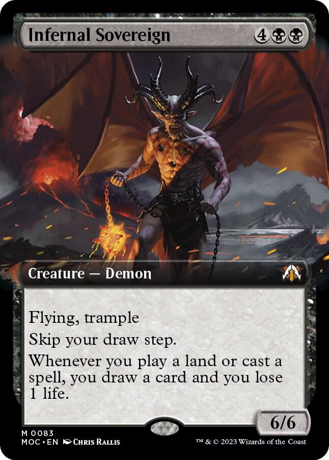 Infernal Sovereign (Extended Art) 83 card from Commander: March of the Machine