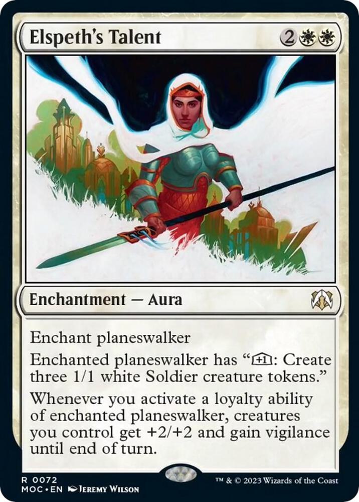Elspeth's Talent 72 card from Commander: March of the Machine