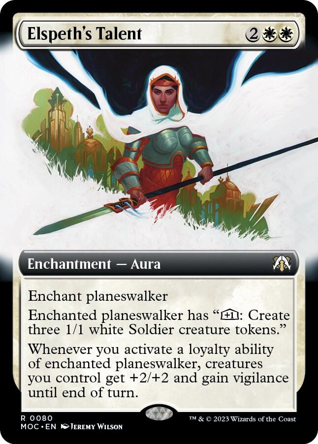 Elspeth's Talent (Extended Art) 80 card from Commander: March of the Machine