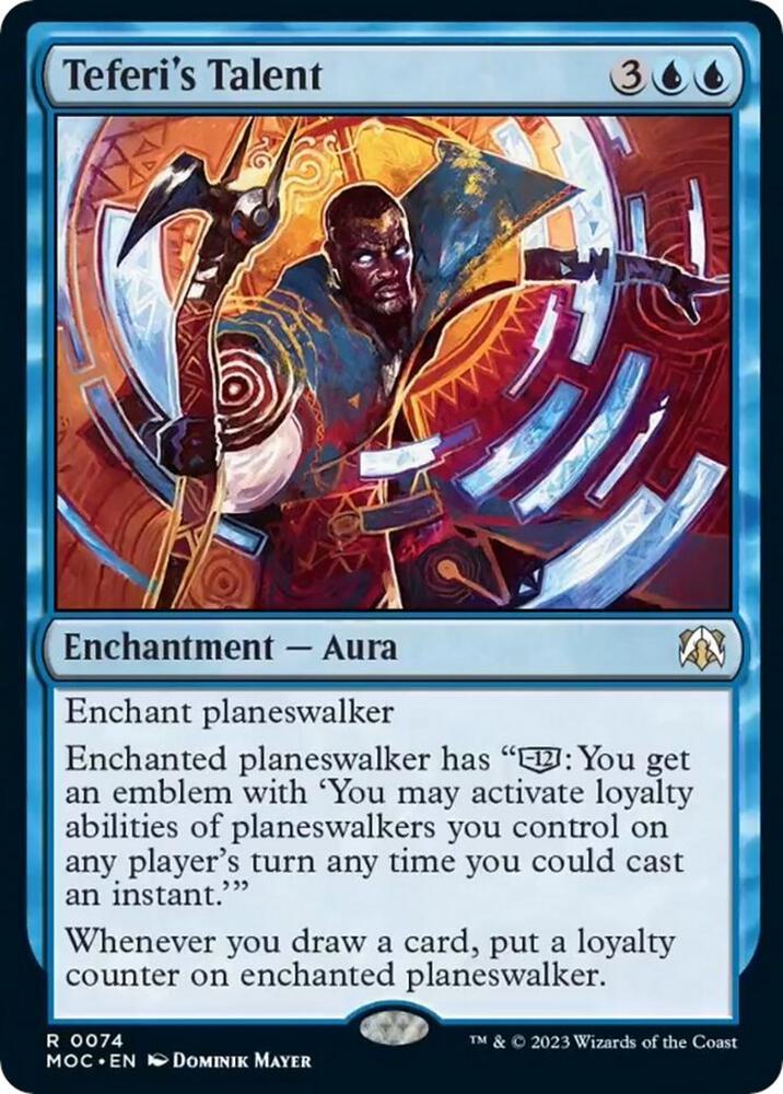 Teferi's Talent 74 card from Commander: March of the Machine