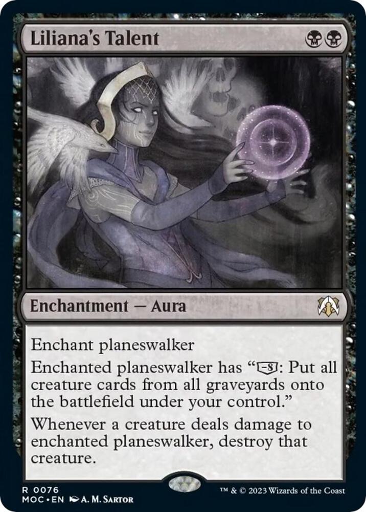 Liliana's Talent 76 card from Commander: March of the Machine