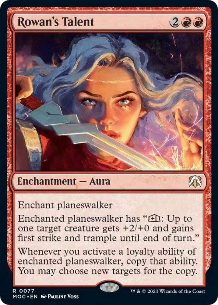 Rowan's Talent 77 card from Commander: March of the Machine