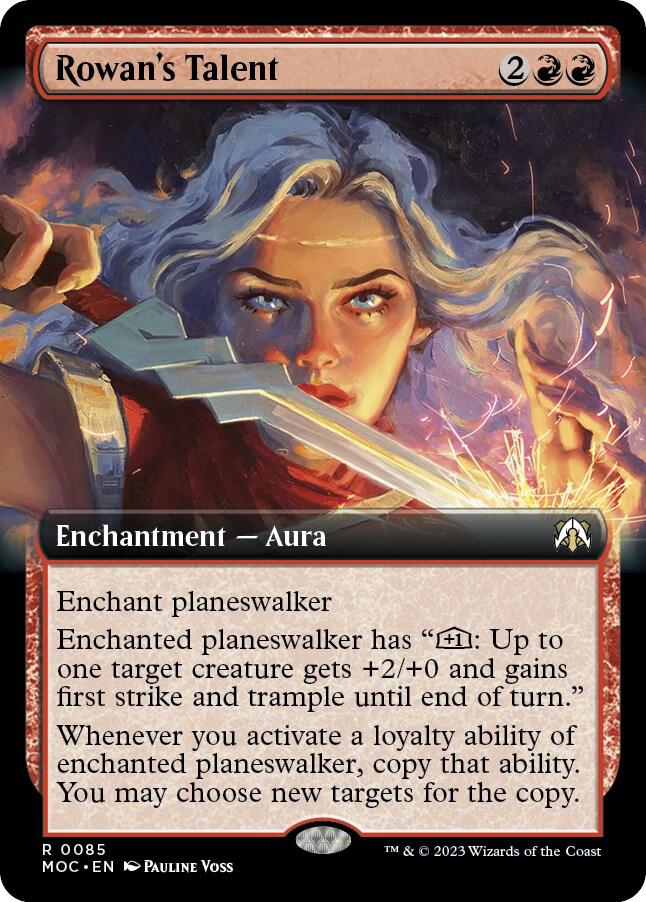 Rowan's Talent (Extended Art) 85 card from Commander: March of the Machine