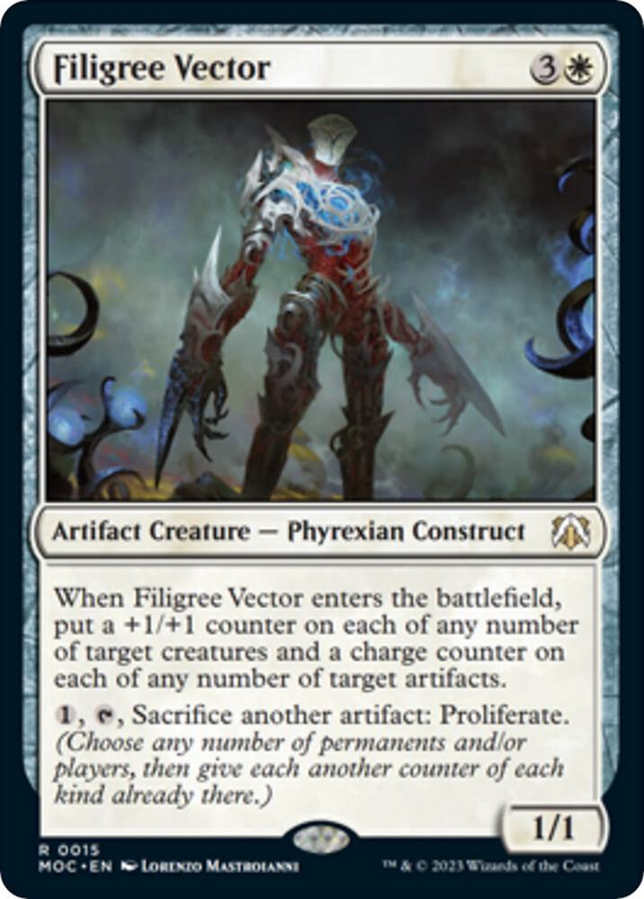Filigree Vector 15 card from Commander: March of the Machine