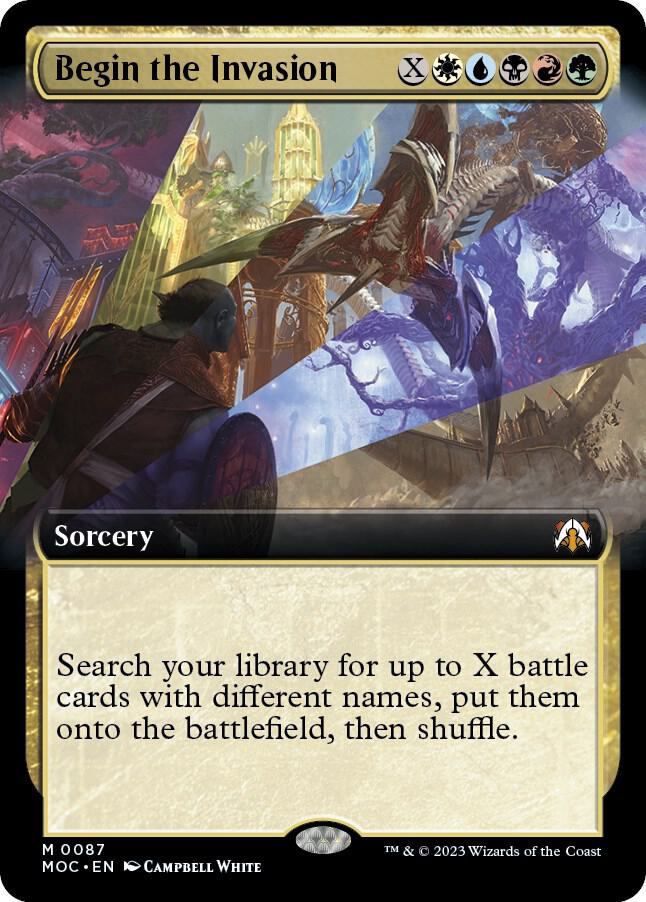 Begin the Invasion (Extended Art) 87 card from Commander: March of the Machine